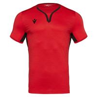 Canopus Shirt Shortsleeve RED/BLK M Elegant teknisk t-skjorte - Unisex