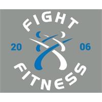 Fight Fitness Logo Hvit/Blå N Transfermerke 108mm x 108mm